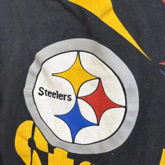 Vintage 90's Pittsburgh Steelers T Shirt Single Stitch Top Mens XL 1993